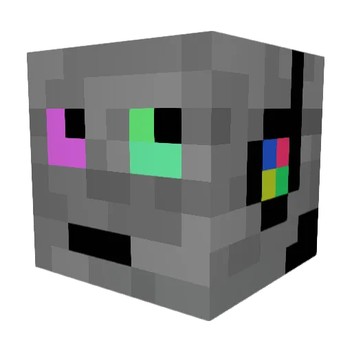 ROCKBOSS100 Minecraft avatar head, 3D render