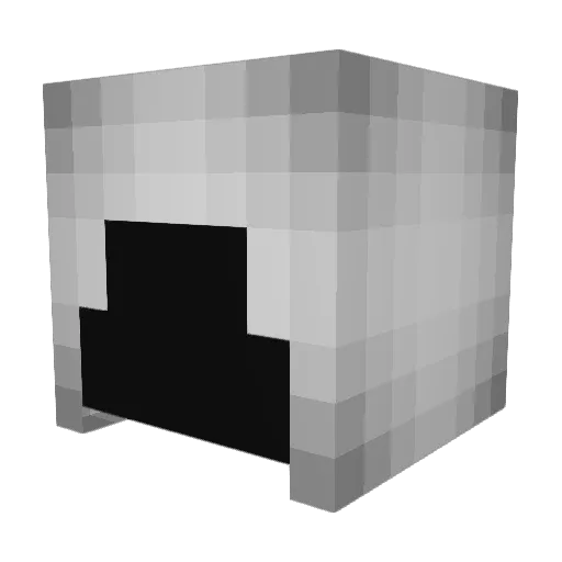 ROCKETHD Minecraft avatar head, 3D render