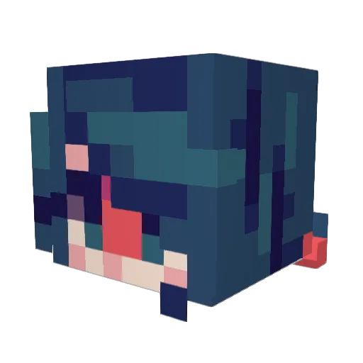 ROCKSCHTAR Minecraft avatar head, 3D render