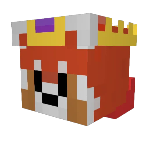 ROCbot Minecraft avatar head, 3D render