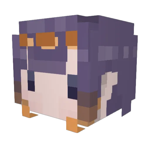 RODAN_REX Minecraft avatar head, 3D render