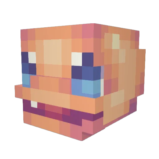 RODLEME Minecraft avatar head, 3D render