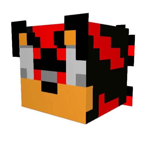 ROGERANDI Minecraft avatar head, 3D render