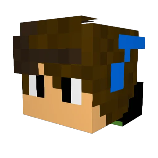ROGERIOGAME Minecraft avatar head, 3D render