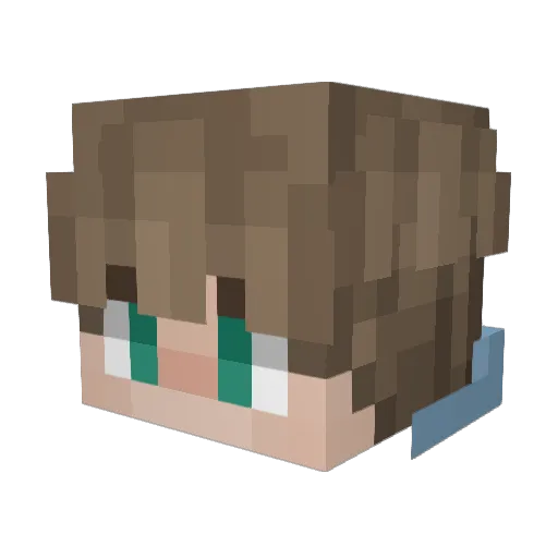 ROH2D2 Minecraft avatar head, 3D render