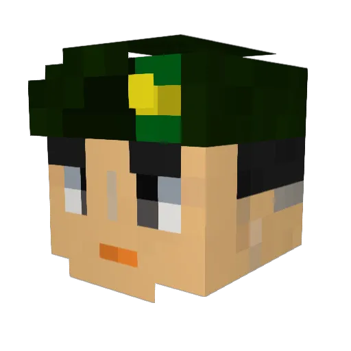 ROKNCO Minecraft avatar head, 3D render