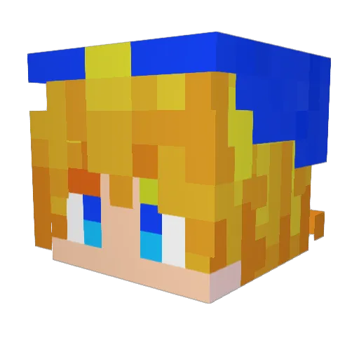 ROKUCHA6 Minecraft avatar head, 3D render