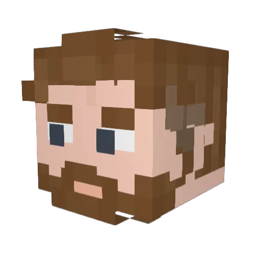ROLONDuwu Minecraft avatar head, 3D render