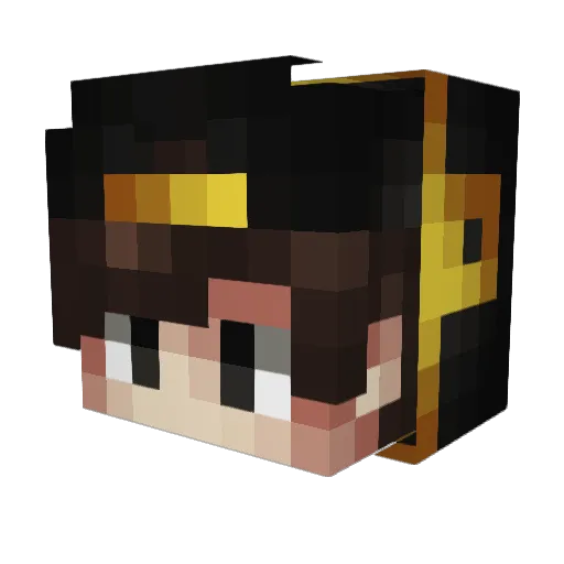 ROMA7 Minecraft avatar head, 3D render