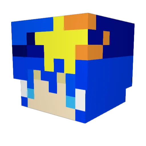 ROMARIY Minecraft avatar head, 3D render
