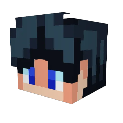ROME00 Minecraft avatar head, 3D render