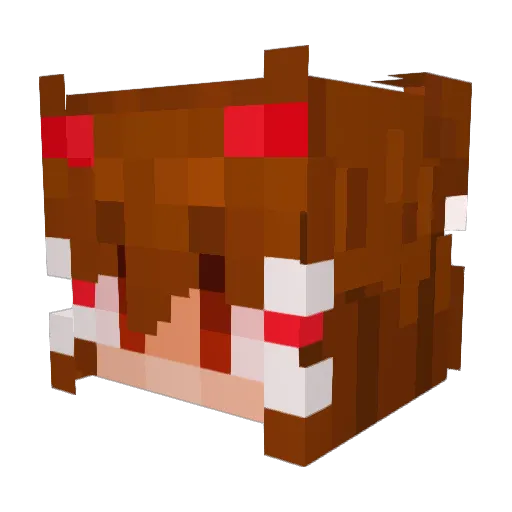 RONAST Minecraft avatar head, 3D render
