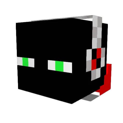 ROOCKMEN Minecraft avatar head, 3D render
