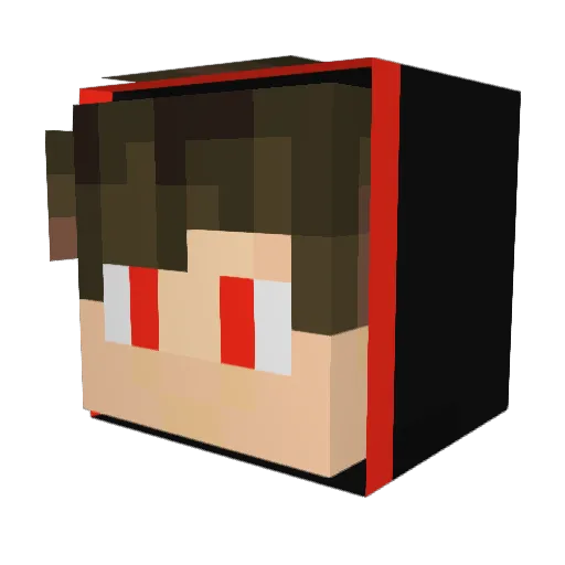 ROOKENGAMER Minecraft avatar head, 3D render