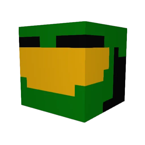 ROOKIE_1652 Minecraft avatar head, 3D render