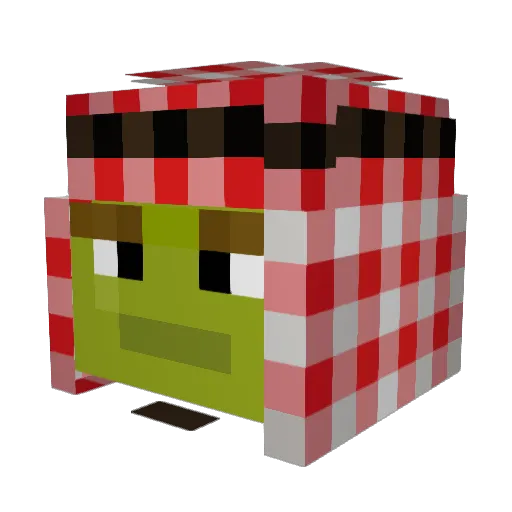 ROPO69 Minecraft avatar head, 3D render