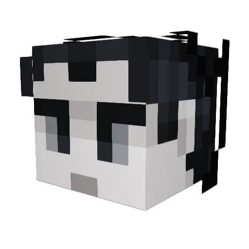 ROSEDEV1L Minecraft avatar head, 3D render