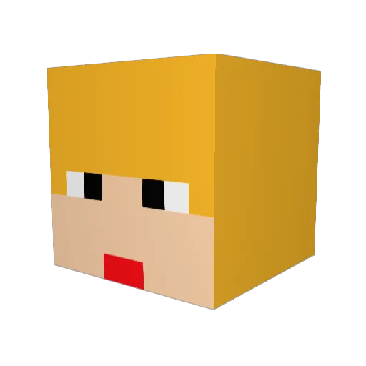 ROSNDI Minecraft avatar head, 3D render