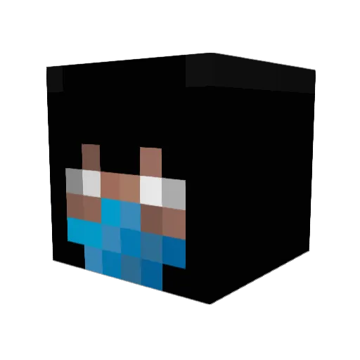 ROSSO3840 Minecraft avatar head, 3D render