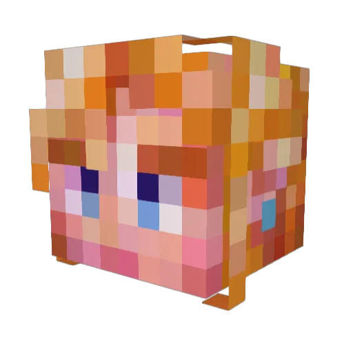ROTT8838 Minecraft avatar head, 3D render