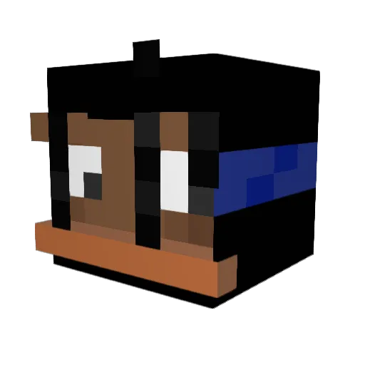 ROTTWEILAS Minecraft avatar head, 3D render