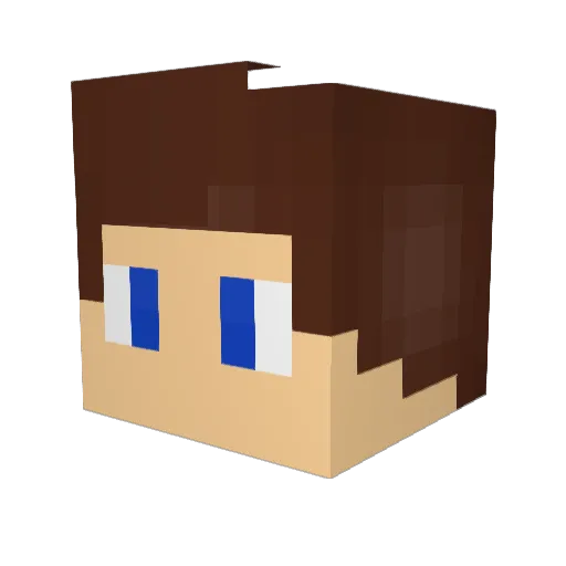 ROYALK9 Minecraft avatar head, 3D render