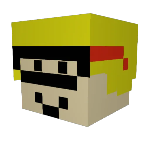 ROYVEX Minecraft avatar head, 3D render