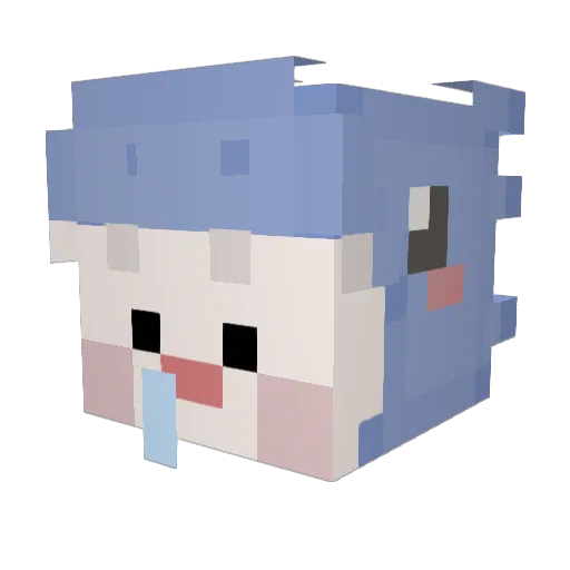 ROZ_8 Minecraft avatar head, 3D render