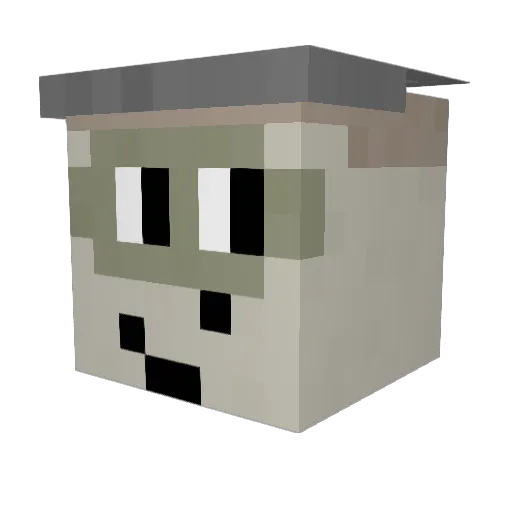 ROllerozxa Minecraft avatar head, 3D render