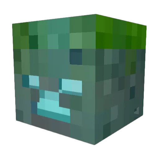 ROm2y Minecraft avatar head, 3D render