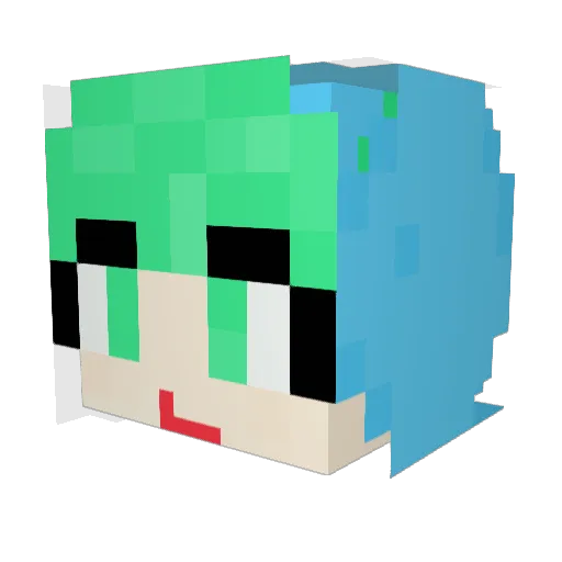 ROneOn Minecraft avatar head, 3D render