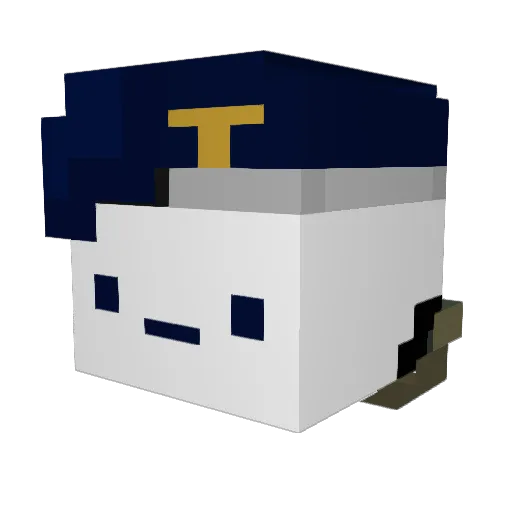 RP8 Minecraft avatar head, 3D render