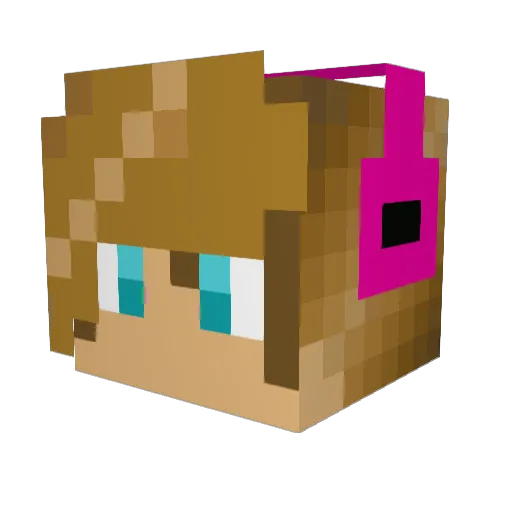 RPGLeDude Minecraft avatar head, 3D render