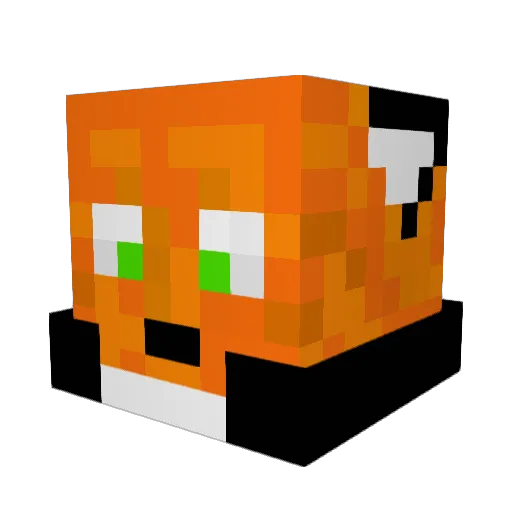 RPGR Minecraft avatar head, 3D render