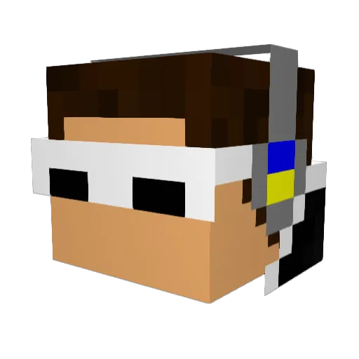 RPGTyomka Minecraft avatar head, 3D render