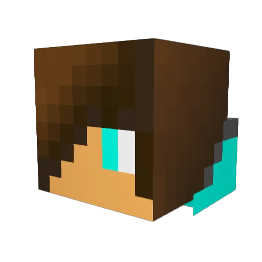 RPGamer12321 Minecraft avatar head, 3D render