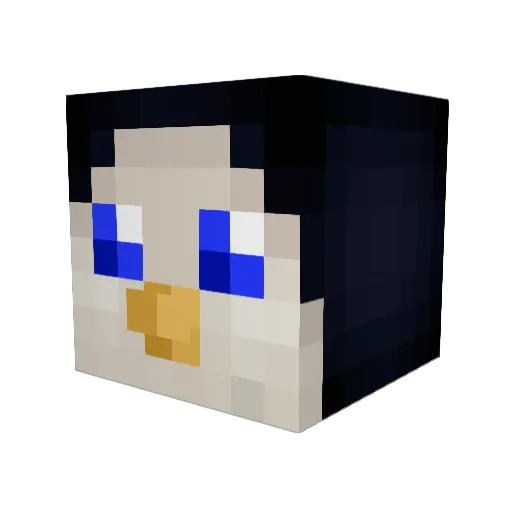 RPJQ Minecraft avatar head, 3D render