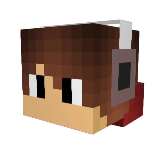 RPK19 Minecraft avatar head, 3D render