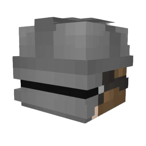 RPM_10 Minecraft avatar head, 3D render