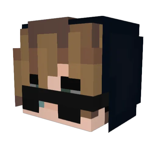 RP_45 Minecraft avatar head, 3D render