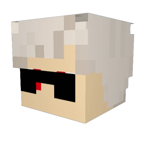 RQA Minecraft avatar head, 3D render