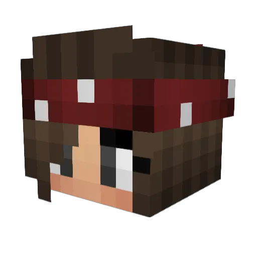 RQMY Minecraft avatar head, 3D render