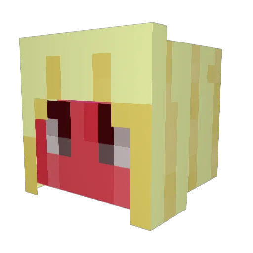 RQueenn Minecraft avatar head, 3D render