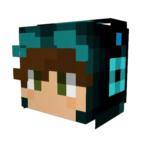 RR07xx Minecraft avatar head, 3D render