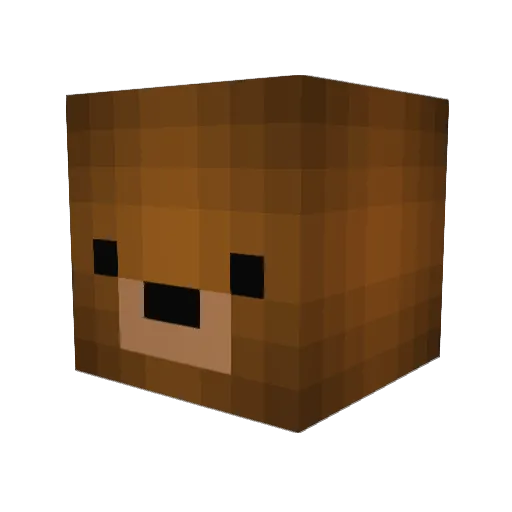 RR803 Minecraft avatar head, 3D render
