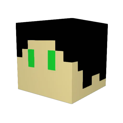 RRECASMaR Minecraft avatar head, 3D render