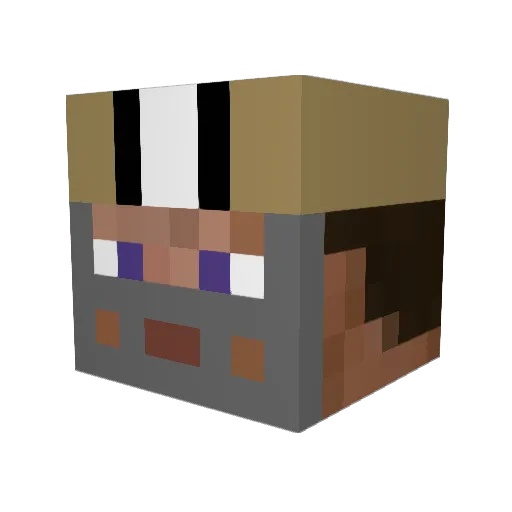 RRGoodness Minecraft avatar head, 3D render