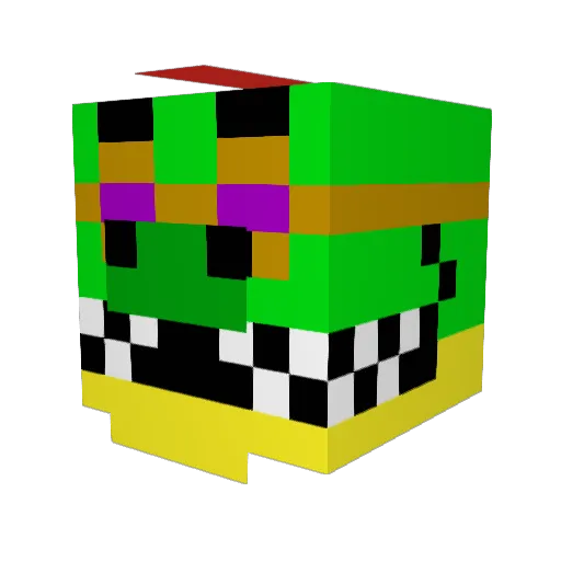 RRLeaf Minecraft avatar head, 3D render