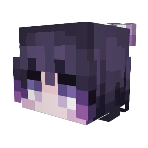 RRLovie Minecraft avatar head, 3D render