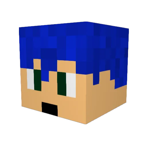 RRNoble Minecraft avatar head, 3D render
